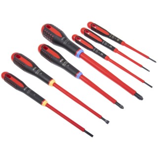 Bahco Insulated Pozidriv and Slotted Screwdriver Set 7-Piece BE-9888S