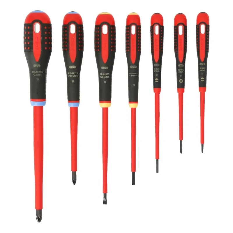 Bahco Insulated Pozidriv and Slotted Screwdriver Set 7-Piece BE-9888S
