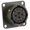 Amphenol Limited MIL Spec Circular Connector Brass Straight 12 Way Box Mount Female Contacts Olive Shell 62GB-12E14-12SN