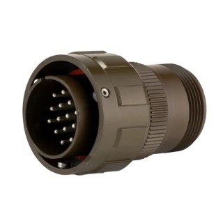 Amphenol Limited MIL Spec Circular Connector 19 Contacts Brass Straight Olive Cable Connector Female 97B-3106A-20-A48P-HD