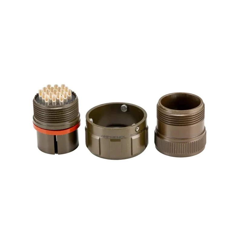 Amphenol Limited MIL Spec Circular Connector 19 Contacts Brass Straight Olive Cable Connector Female 97B-3106A-20-A48P-HD