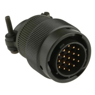 Amphenol Limited MIL Spec Circular Connector 19 Contacts Male Olive Brass Straight Cable Mount 62GB-16F14-19PN