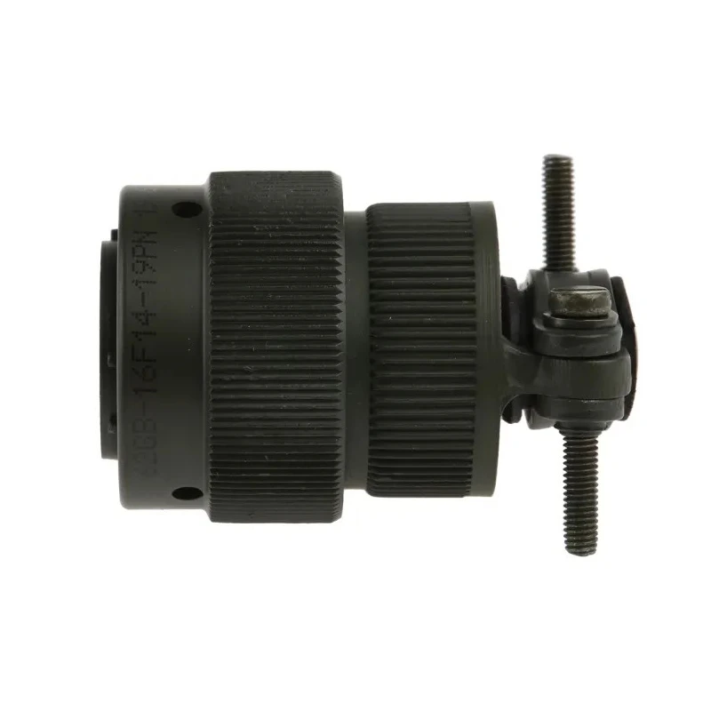 Amphenol Limited MIL Spec Circular Connector 19 Contacts Male Olive Brass Straight Cable Mount 62GB-16F14-19PN