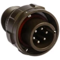 Amphenol Limited MIL Spec Circular Connector Brass Straight 6 Way Cable Male Contacts Shell Size 14S 97B-3106A-14S-6P-HD