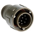 Amphenol Limited MIL Spec Circular Connector Brass Straight 10 Way Cable Male Contacts Olive Drab Cadmium 97B-3106A-18-1P-HD