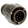 Amphenol Limited MIL Spec Circular Connector Brass Straight 10 Way Cable Male Contacts Olive Drab Cadmium 97B-3106A-18-1P-HD