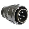 Amphenol Limited MIL Spec Circular Connector Brass Straight 4 Way Cable Connector 500V, 46A, Shell Size 97B-3106A-22-22P-HD