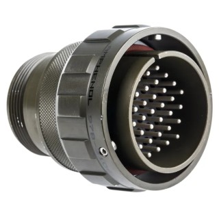 Amphenol Limited MIL Spec Circular Connector Brass Straight 37 Contact 500V AC 13A Olive Drab Cadmium 97B-3106A-28-21P-HD