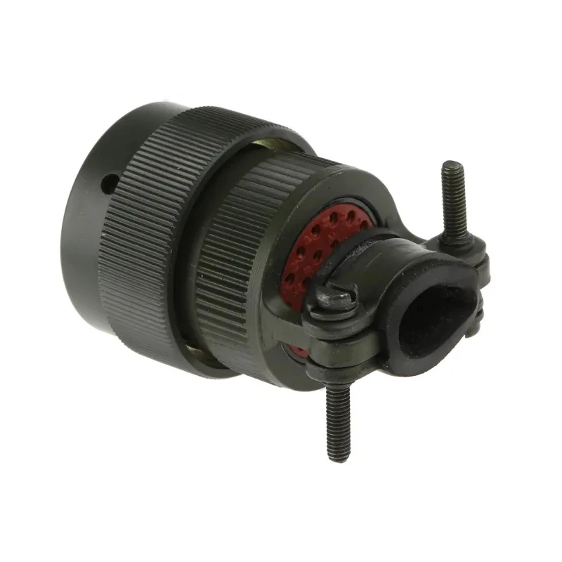 Amphenol Limited MIL Spec Circular Connector 26 Contacts Brass Straight Olive Drab Zinc Cobalt Plated 62GB-16F16-26PN