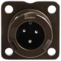 Amphenol Limited Mil Spec Circular Connector 3 Contacts Brass Silver Plated Male Contacts Wall Mount Olive 97B-3100A-10SL-3P