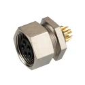 binder Circular Connector, 5 Contacts, Panel Mount Socket, Female, M9 Connector, 125V, 3A, Brass Housing 09-0098-00-05