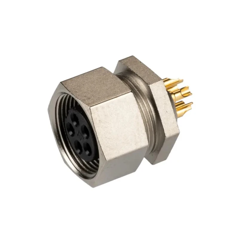 binder Circular Connector, 5 Contacts, Panel Mount Socket, Female, M9 Connector, 125V, 3A, Brass Housing 09-0098-00-05