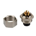 binder Circular Connector, 5 Contacts, Panel Mount Socket, Female, M9 Connector, 125V, 3A, Brass Housing 09-0098-00-05