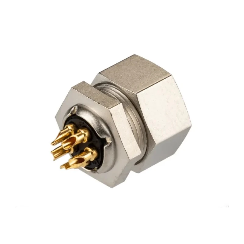 binder Circular Connector, 5 Contacts, Panel Mount Socket, Female, M9 Connector, 125V, 3A, Brass Housing 09-0098-00-05