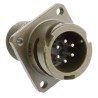 Amphenol Limited MIL Spec Brass Straight 6 Way Wall Mount Circular Connector 200V AC 13A Bayonet Mount 97B-3100A-14S-6P