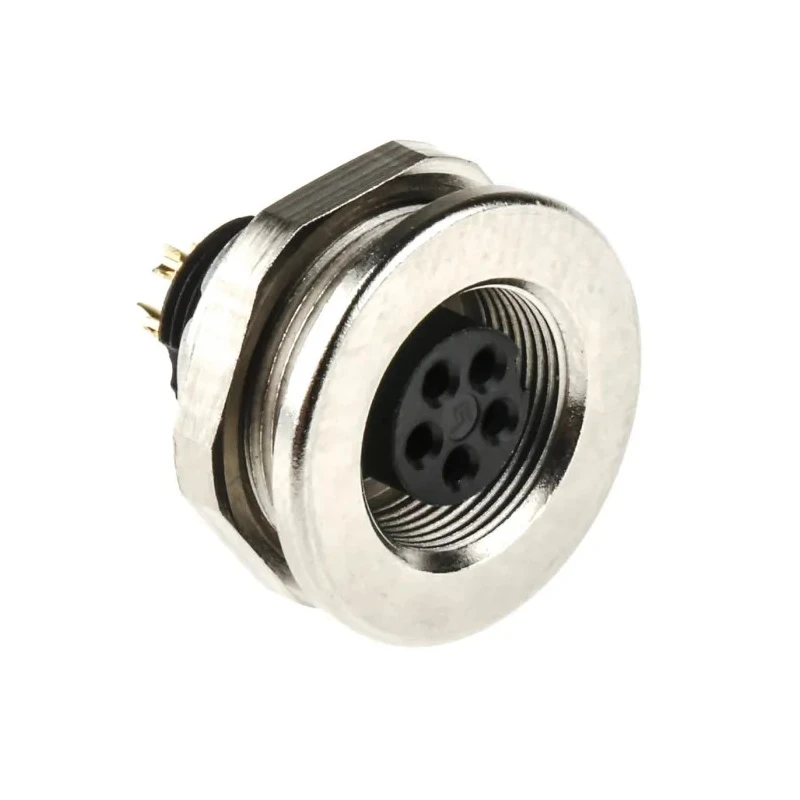 binder Circular Connector, 5 Contacts, Panel Mount, M9 Connector, Socket, Female, IP67, 3A Current, 125V 09-0416-00-05