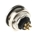 binder Circular Connector, 5 Contacts, Panel Mount, M9 Connector, Socket, Female, IP67, 3A Current, 125V 09-0416-00-05