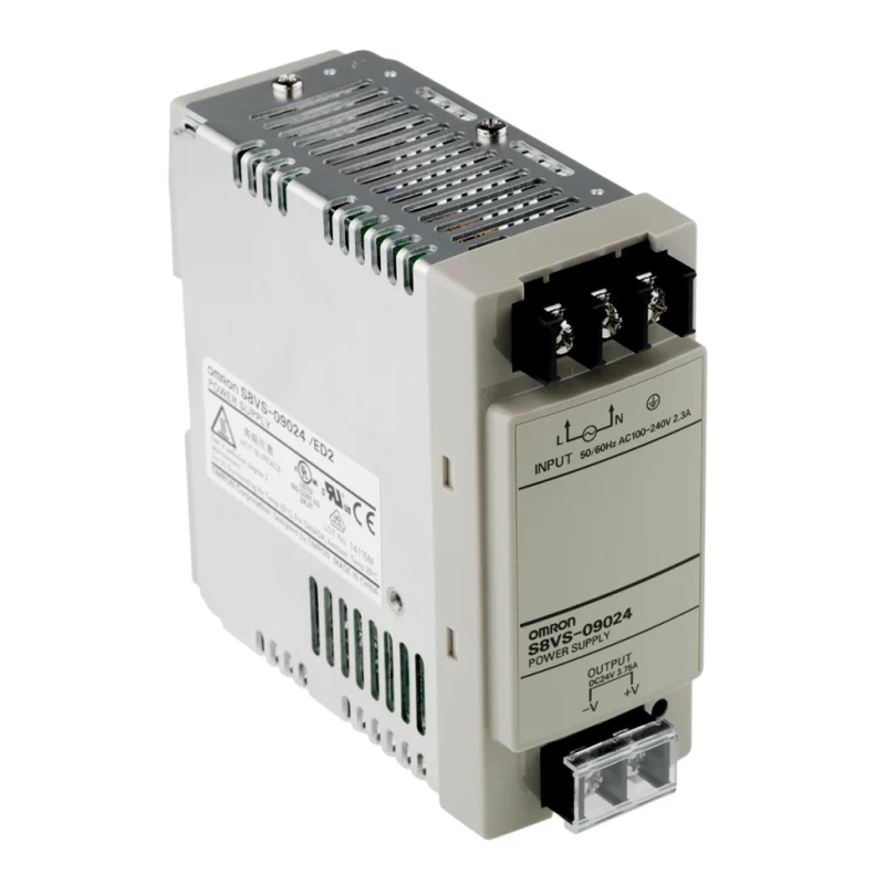 Omron Switched Mode DIN Rail Power Supply 90W, 24V DC Output, 3.75A Output Current, AC Input 85V-264V S8VS