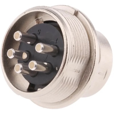 binder Circular Connector 5 Contacts Panel Mount M16 Plug Male IP40 680 Series 09-0315-00-05
