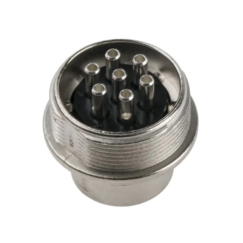 binder Circular Connector 7 Contacts Panel Mount M16 Plug Male IP40 125V 5A 680 Series 09-0327-00-07