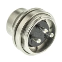 binder Circular Connector, 3 Contacts, Panel Mount, M16 Connector, Plug, Male, IP40, 7A Current, 250V Voltage 09-0307-00-03