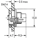 binder Circular Connector, 7 Contacts, Panel Mount, M9 Connector, Socket, Male, IP67, 725 Series 09-0423-00-07