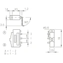 EOZ SIP Slide Switch, Actuator Type Slide, SPST, France Origin 09.10201.02