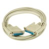 Roline Female D-Sub 25-Pin to Male DB25 Serial Cable 3 m Polyvinyl Chloride Jacket DB25