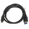 RS PRO USB Cable Male USB Type A to Male USB 3.1 Type C Connector Black 1 m 116-9372