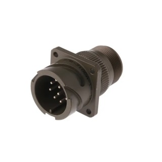 Amphenol Limited MIL Spec Circular Connector 10 Contacts Brass Straight Wall Mount 500V AC 13A 97B-3100A-18-1P