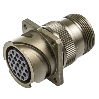 Amphenol Limited MIL Spec Circular Connector 19 Way Female Contacts Brass Silver Plated 2000V 13A Wall 97B-3100A-20-A48S
