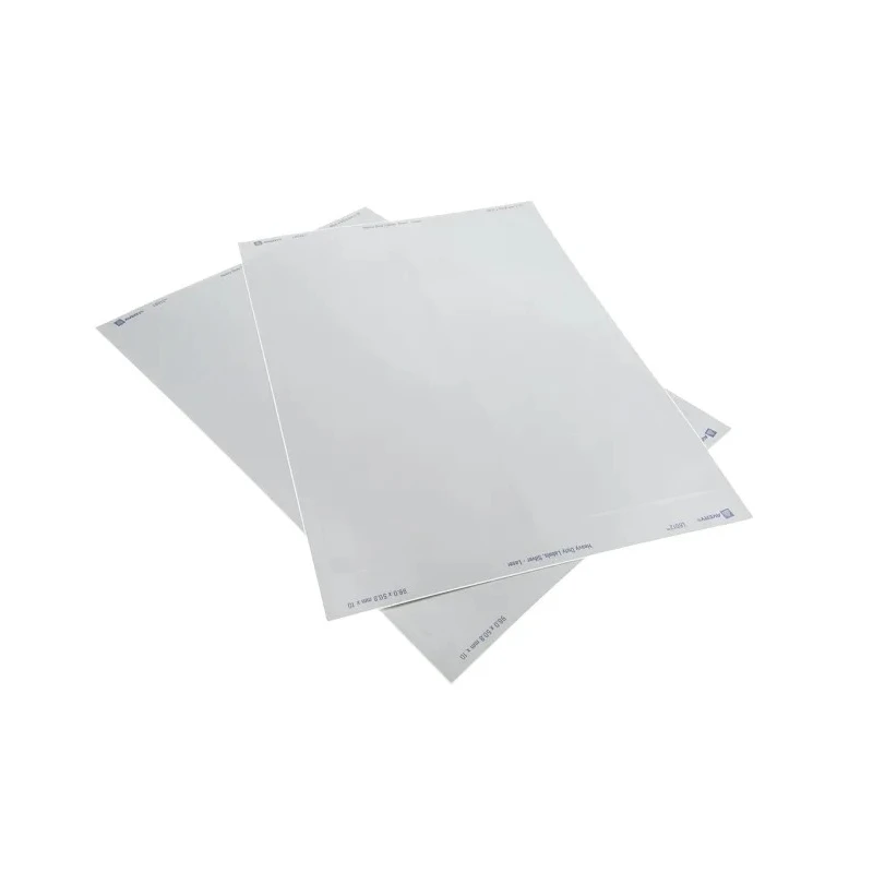 Avery Silver Adhesive Heavy Duty Label Sheet Laser Printable 96mm x 50.8mm Pack of 20 L6012-20
