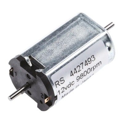 Canon DC Motor, 1.4 W, 12V dc, 0.25 Ncm Torque, 9800 rpm, 2 mm Shaft Diameter 442-7493