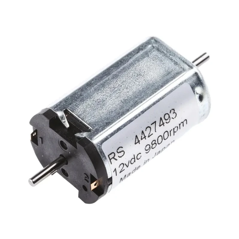 Canon DC Motor, 1.4 W, 12V dc, 0.25 Ncm Torque, 9800 rpm, 2 mm Shaft Diameter 442-7493