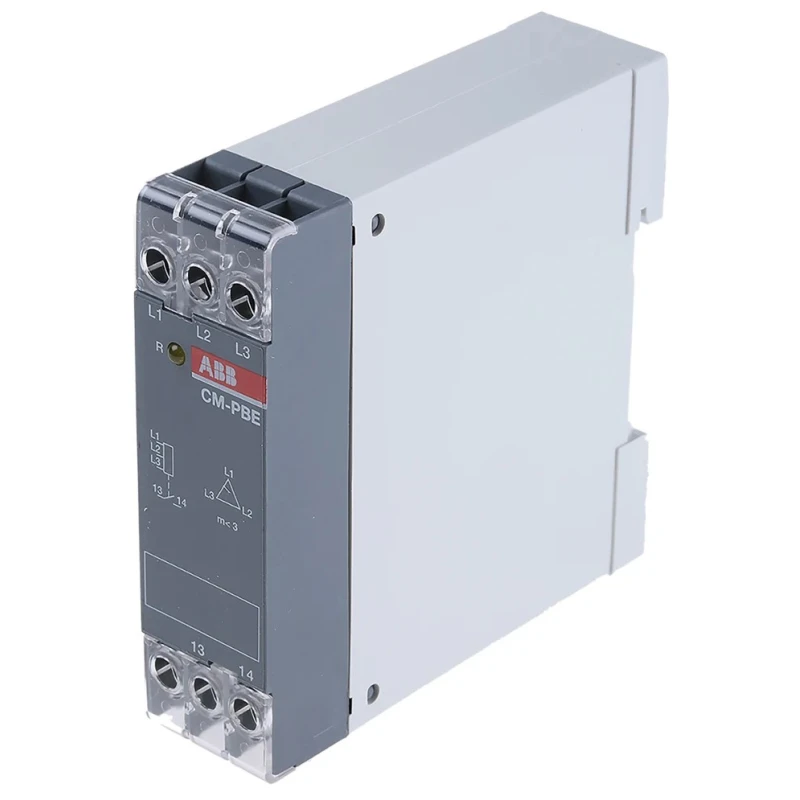 ABB Monitoring Relay 1, 3 Phase, SPST Contact, DIN Rail Mount, 400V Switching Voltage 1SVR550882R9500