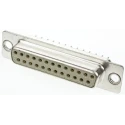 HARTING D-Sub Standard 25 Way Straight 2.76 mm Pitch Through Hole D-Sub Connector Female Metal Housing 09670254754