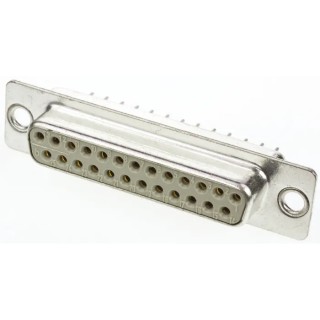 HARTING D-Sub Standard 25 Way Straight 2.76 mm Pitch Through Hole D-Sub Connector Female Metal Housing 09670254754