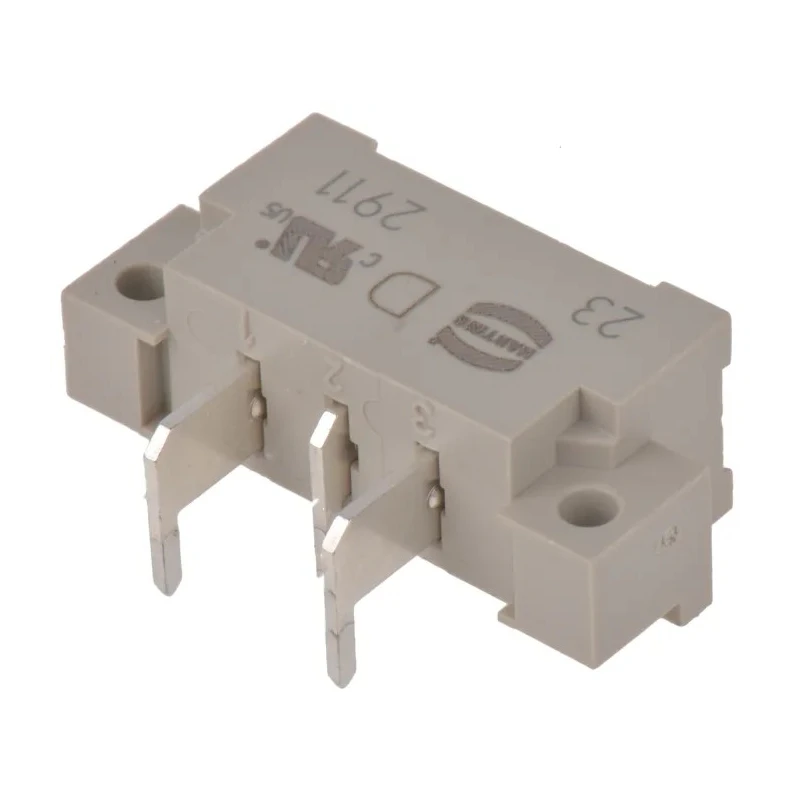 HARTING DIN 41612 3 Way 10.16 mm Pitch Type Through Hole H3 Solder 1 Row Male Right Angle Connector 09062032911