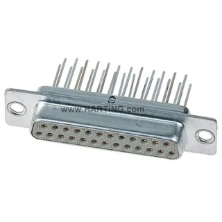 HARTING 37 Way Straight 2.76 mm Pitch Through Hole D-Sub Connector Female 09670374754