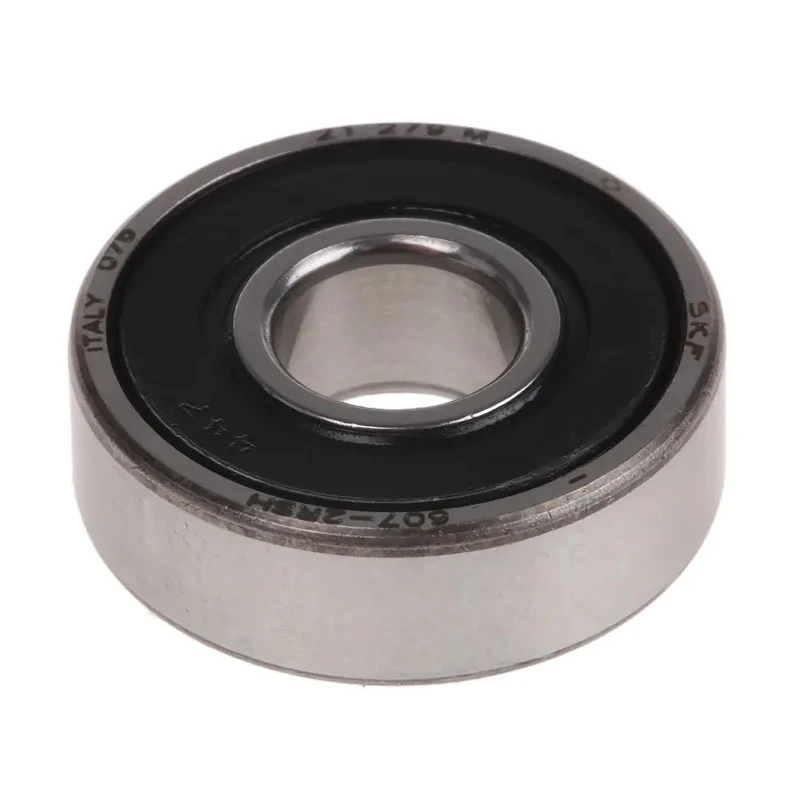 SKF Single Row Deep Groove Ball Bearing 7 mm ID 19 mm OD 6 mm Race Width Sheet Metal Cage Steel Balls Sealed 607-2RSH