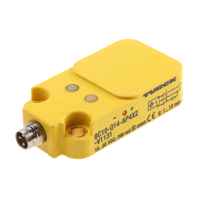 Turck Block Capacitive Proximity Sensor 10 mm, M8 x 1 Thread, PNP Output, 200mA Switching Current, 65V BC10-Q14-AP4X2-V1131