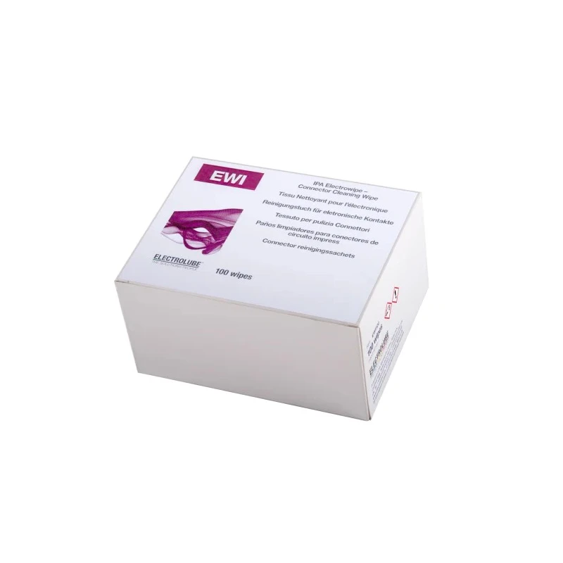Electrolube Isopropanol Wet Cleaning Wipes, 134 x 60 mm, Single Use, Box of 100 EWI100