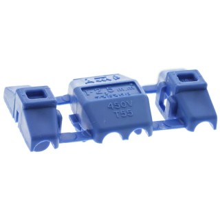 TE Connectivity Blue Insulated Tin-Plated Tap Splice Connector, Overall Length 17.5mm, Diameter 12.5mm, Crimp 735398-0