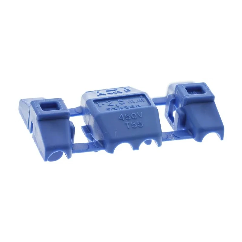 TE Connectivity Blue Insulated Tin-Plated Tap Splice Connector, Overall Length 17.5mm, Diameter 12.5mm, Crimp 735398-0