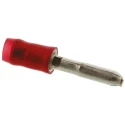 TE Connectivity PIDG Insulated Red Crimp Bullet Connector 20 AWG to 15 AWG, 3 mm Bullet Diameter Male 141462-1