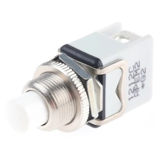 APEM 1200 Series Momentary Push Button Switch Panel Mount 12.2 mm Cutout SPST 1212C WHITE