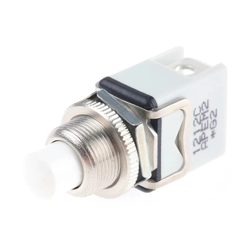 APEM 1200 Series Momentary Push Button Switch Panel Mount 12.2 mm Cutout SPST 1212C WHITE