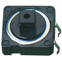 Alps Alpine Black Tactile Switch Button SPST 50mA 12V dc PCB Mount, Actuator 3 mm SKHCBEA010