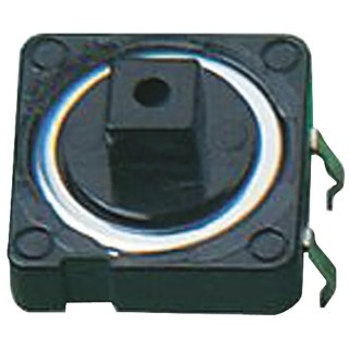 Alps Alpine Black Tactile Switch Button SPST 50mA 12V dc PCB Mount, Actuator 3 mm SKHCBEA010