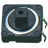 Alps Alpine Black Tactile Switch Button SPST 50mA 12V dc PCB Mount, Actuator 3 mm SKHCBEA010